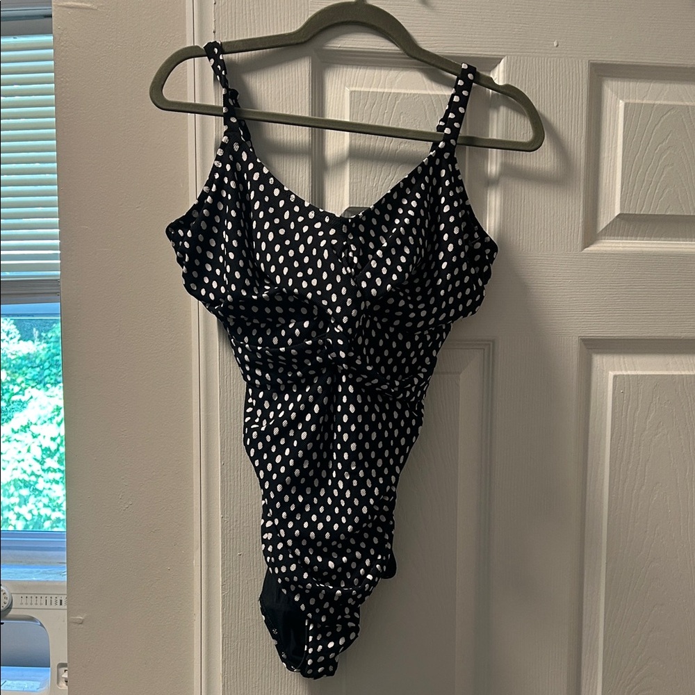 Fantasie Black and White Polka Dot One Piece Swimsuit